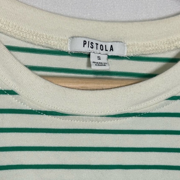 Pistola TRINA MUSCLE TEE - VERT STRIPE - green - small - Picture 9 of 9